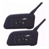 2 Intercomunicador Comunicador Capacete Moto V6 Intercom