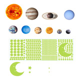 2 Kit 525 Estrelas Super Lua Planetas Blilhantes Parede Teto