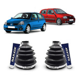 2 Kit Coifa Homocinética Lado Roda Renault Clio 2000 A 2012