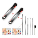 2 Kit Espátulas Limpeza Remover Cera Ouvido Limpa Orelha 
