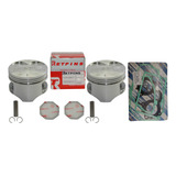 2 Kit Pistão Anel + Jogo Junta Vedamotors Honda Cb 500 0,50