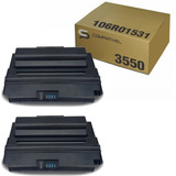 2 Kit Toner Compatível P/ Uso Em Xerox 3550 Wc3550 106r01531