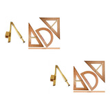 2 Kits Geomet. Prof. Mdf/pinus C/ Régua 1m Comp. P/ Qdo Bco