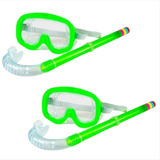 2 Kits Mergulho Snorkel Infantil Máscara