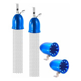 2 Lanterna Corujinha Led Azul + 2 Abajur Azul Cabine 12/24v