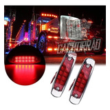 2 Lanterna Lateral Baú Furgão Carreta Barcos 24v 12 Leds 