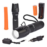 2 Lanternas Tática Militar 900 Recarregável Police Zoom Co