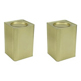 2 Lata Metal Quadrada Vazia 18l Artesanato Solvente Tinta