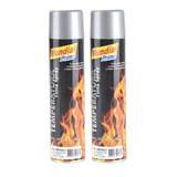 2 Latas Tinta Spray Alta Temperatura 600 Alumínio 400ml
