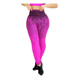 2 Legging Poliamida Jacquard Degradê Cós Alto Conforto Total
