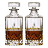 2 Licoreira Vidro Retro Garrafa Whisky Bar Bistro Luxo Licor