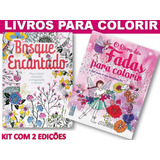 2 Livros Para Colorir Bosque Encantado