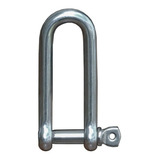 2 Manilha Em Aço Inox 316 Reta Longa 10mm Com Pino