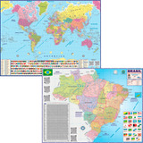 2 Mapa: Mundi + Brasil Escolar