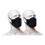 2 Máscaras Protetoras Lupo Pretas Dupla