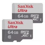 2 Micro Sd 64gb 100mb/s Sandisk