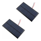 2 Mini Painel Placa Solar 12v 1.5w P/ Ionizador De Piscina
