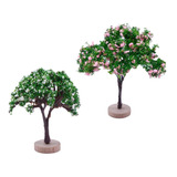 2 Miniaturas De Árvore De Jardim De Fada Montagem Diy Mini