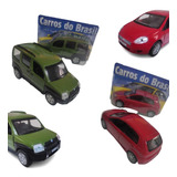 2 Miniaturas Metal Carros Do Brasil-fiat-punto+doblo - 11 Cm