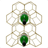 2 Nicho Para Vinho Portátil Decoração Porta Garrafas Colmeia
