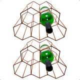 2 Nicho Para Vinho Portátil Decoração Porta Garrafas Colmeia