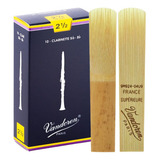 2 Palheta Clarinete Vandoren Tradicional 1 1,5 2 2,5 3 3,5 4 Número Da Palheta 2,5
