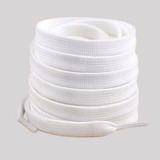 2 Par Cadarço Chato Tradicional Pares Tênis 1,20mt Branco