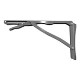 2 Par Mão Francesa Dobrável Desicon Tampo De Mesa Cinza 30cm