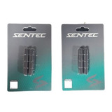 2 Par Refil De Sapata De Freio Speed Aluminio Preto - Sentec