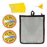 2 Parafinas Prancha Surf Fu Wax + Chave+ Raspador+ Estojo 