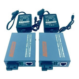 2 Pares Conversor Mídia Giga Fib Óptica 1000 Mbps 20 Km A/b
