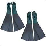 2 Pares Luvas De Jateamento Para Gabinete De Jato Areia Epi