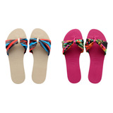 2 Pares Sandálias Havaianas Tropez Fita Original Legitimas