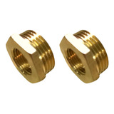 2 Pçs Bucha Redução Conexão Latão 1/4 X 1/8 Rosca Bsp - Kit