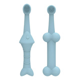 2 Pçs Cão Gato Escova De Dentes Gatinho Macio Silicone