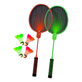 2 Pçs Raquetes De Badminton Luminosas