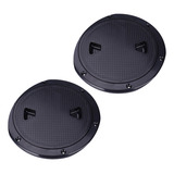 2 Peças Barco Rv Preto 6 "tampa Da Escotilha De Acesso