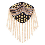 2 Peças Borla Epaulet Corrente Borla Vintage Moda Broche