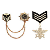 2 Peças Broche De Medalha De Distintivo De Vintage Broches