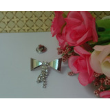 2 Peças De Broche Botton Laço P Roupa Blusa Bolsa Echarpe Madrinha 