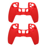 2 Peças De Capa De Silicone Para Jogo Ps5 Gamepad À Prova De