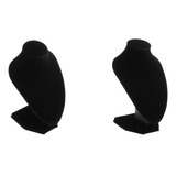 2 Peças De Colares De Veludo Preto Busto Joias Pingente