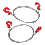 2 Peças De Corda De Reboque De Aço 1/10 Rc Rock Crawler Truc