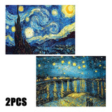 2 Peças De Kit De Pintura De Diamante 5d Star Night Diy 12 X