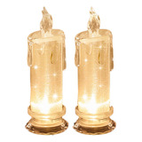 2 Peças De Velas Led Sem