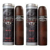 2 Perfumes Cuba Black 100 Ml - Lacrado - Selo Adipec