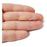 2 Piercing Argola Indiano Fl Ouro Nariz Pedrinha De Zirconia