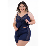 2 Pijama 50 A 64 Short Doll Plus Size Baby Doll Extra Grand
