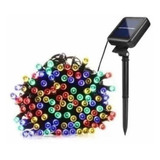 2 Pisca Pisca Cordão Solar Natal Led 100 Lampadas 10m Colori