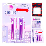 2 Piteiras De Vidro Glass Crew Sunsetips C/ Escova + Ziplock